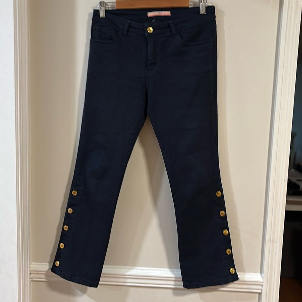 VILAGALLO Navy Blue Jeans with Gold Button 40/6
